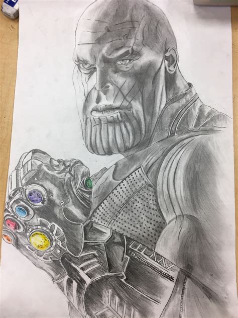Artstation Thanos Pencil Drawing