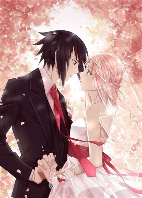 Anime Naruto Shippuden Sasuke And Sakura Sasusaku Wedding Fanart