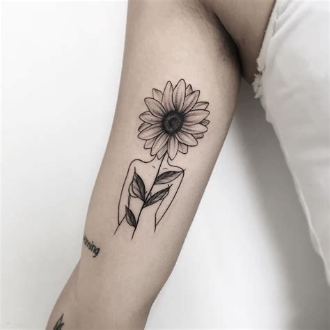 40 Simple Sunflower Tattoo Ideas That Will Make Yourself Mentally