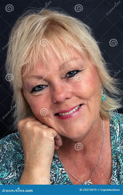 Mature Blonde Woman Headshot Stock Image Image Of Older Headshot 25272019