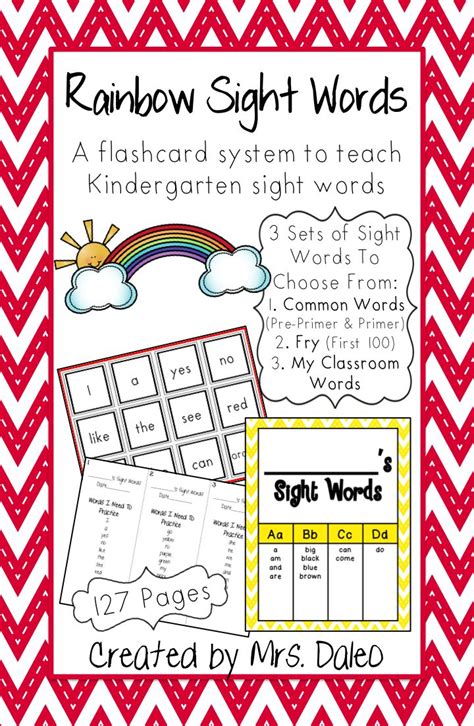 Use Rainbow Sight Words To Teach Kindergarten Sight Words Common Word