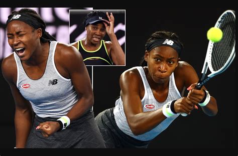 TENNIS PLAYER COCO GAUFF WHO IS YEARS OLD BEAT VENUS WILLIAMS AT THE AUSTRALIAN OPEN IN A