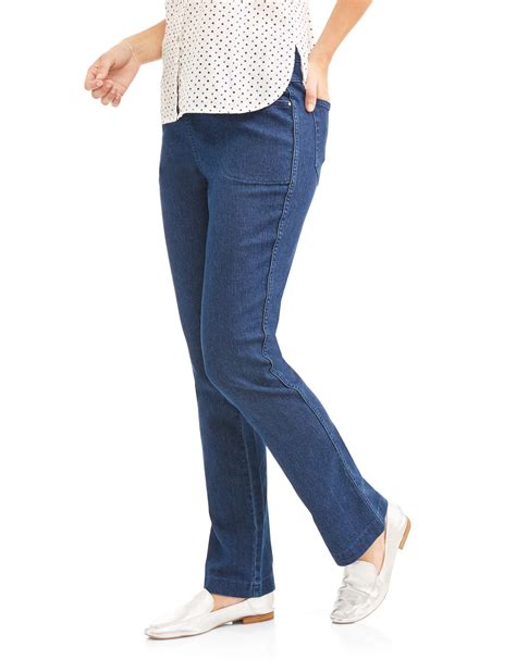 Realsize Realsize 4 Pocket Stretch Pull On Bootcut Jean Womens