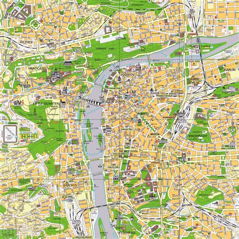 Large Prague Maps For Free Download And Print High Resolution And