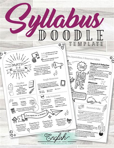 This Custom Fun Doodle Syllabus Takes A Nontraditional Spin On The