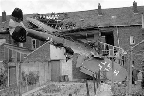 Luftwaffe Aircraft Crashed Into A House During The Battle Of Britain