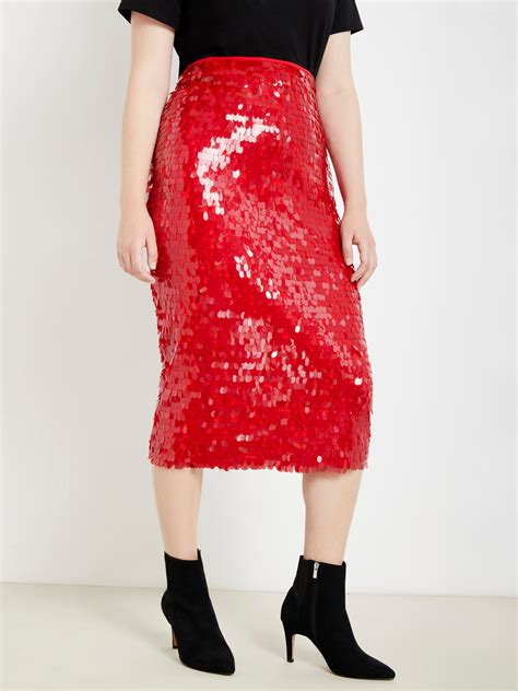 Eloquii Plus Size Sequin Skirt With Slit