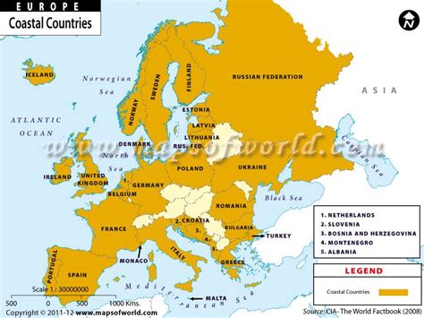 Coastal Countries of #Europe. | Coastal country, Europe, Coastal