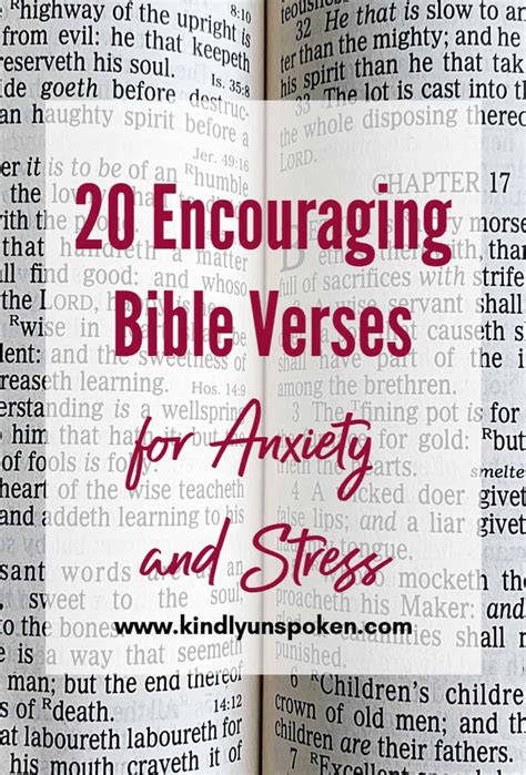 20 Encouraging Bible Verses For Anxiety And Stress Kindly Unspoken