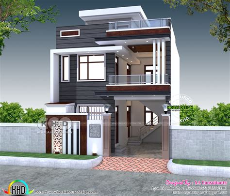 2200 Sq Ft 4 Bedroom India House Plan Modern Style Kerala Home Design