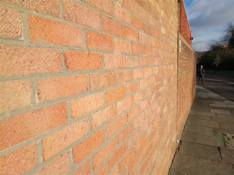 Side View Of A Brick Wall With A Large Hole Stock Image Image Of