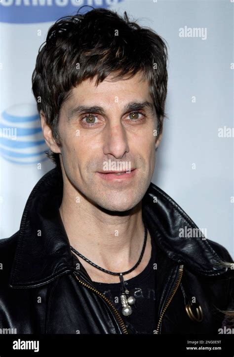 singer perry farrell poses on the press line at the launch party for the samsung blackjack ii