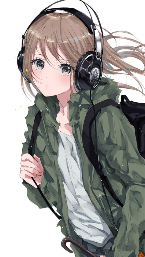 Cute Anime Girl With Headphones Wallpaper Hd Sachi Vrogue Co