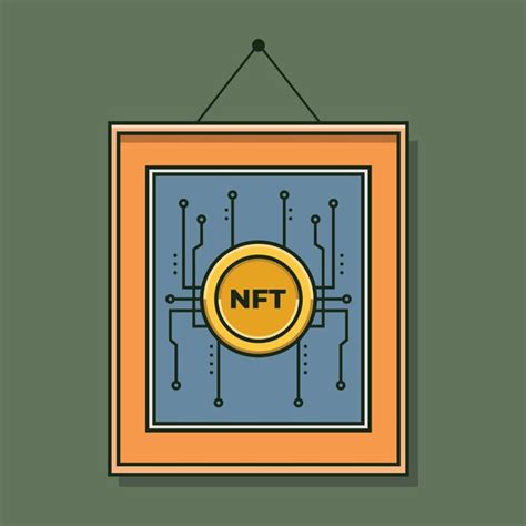 Premium Vector Digital Art With Nft Tokens Concept Non Fungible Token