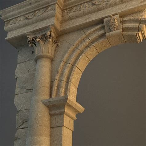 Old Stone Column Arch 3d Model Cgtrader