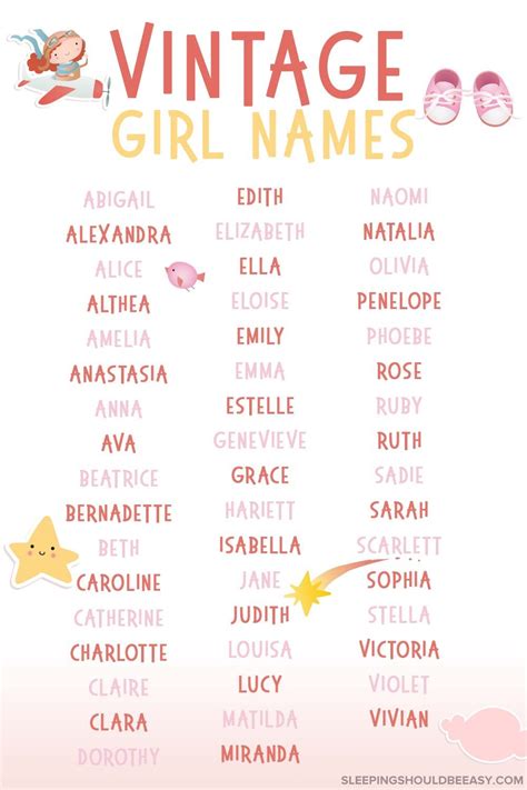 Top 50 Vintage Girl Names That Are Still Cool Today Old Fashioned