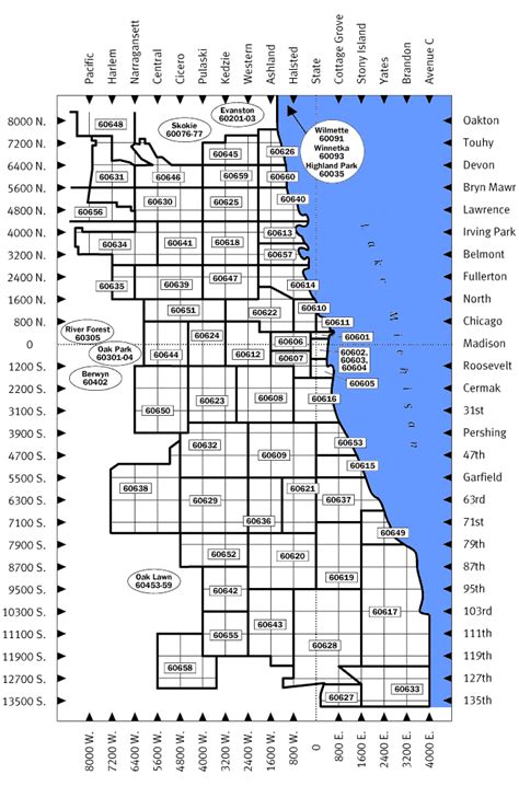 Zip Code Map Zip Code Map Chicago Map Chicago Neighborhoods Map