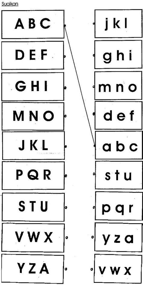 Lembaran Kerja Menulis Abc Huruf Alfabet Abc Menelusu