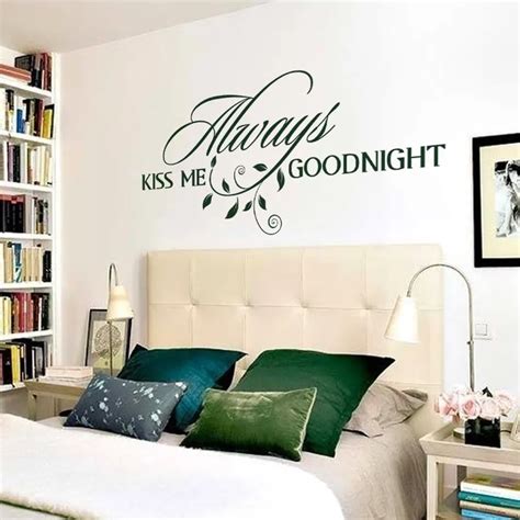 Always Kiss Me Goodnight Valentine Wall Quote Romantic Bedroom Wall Decal 46 X 21 Mwall