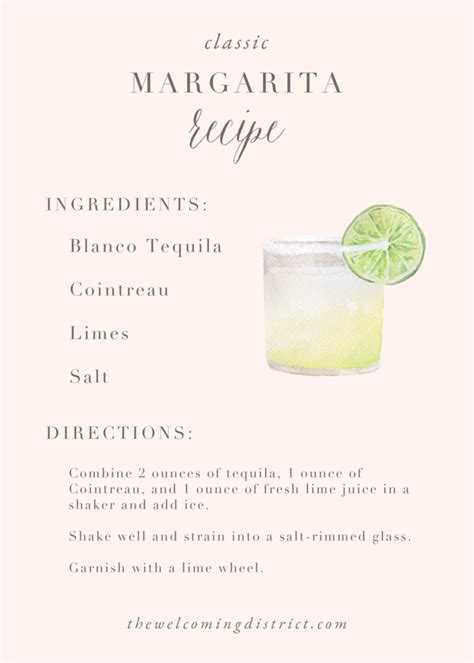 Wedding Cocktail Ideas Margarita Signature Drink The Welcoming District