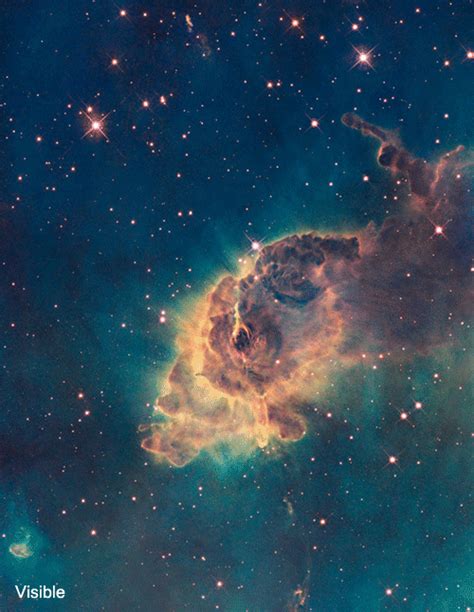 Jet In The Carina Nebula In Visible And In Near Infrared Light Carina