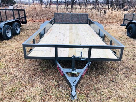 16ft X 83” Tandem Axle Utility Trailer With Bifold Gate Big Boss