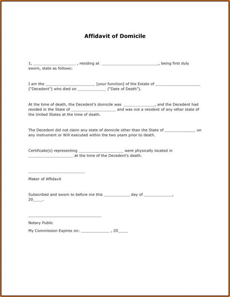 A free temporary guardianship form that you can download and printout 24 hours a day. Affidavit Of Domicile Form Pdf - Form : Resume Examples #3q9J07XVAr