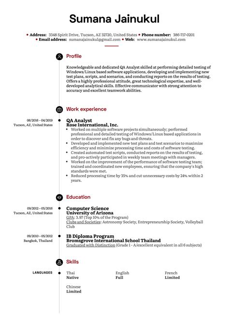 Sample cover letter for a qa analyst position the most effective way to digest the tips is to see their practical application. QA Analyst Resume Example | Kickresume