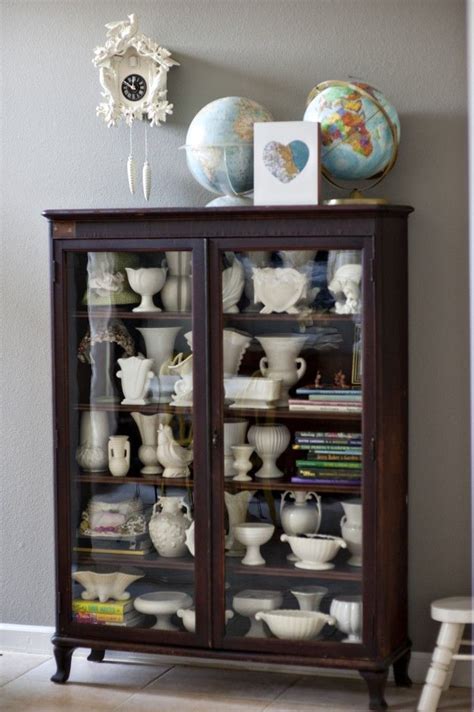 Excellent customer care · art glass · rewards program The "new" house. | Pottery display, Dark wood furniture ...