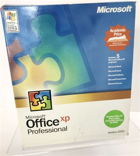 Microsoft Office Xp Professional Academic Edition Version 2002 W