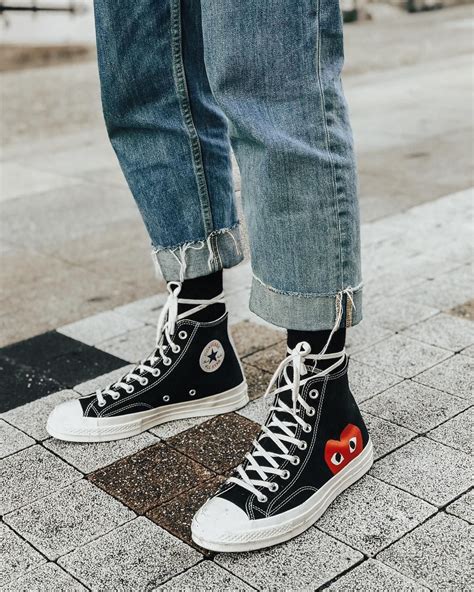 لي الكورال تأثير Comme Des Garcons Converse Tenisky