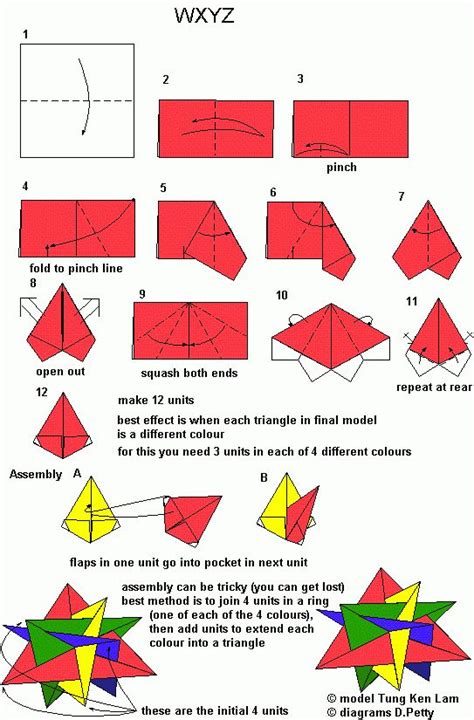 Wxyz Modular Origami Origami Diagrams Origami Origami Art