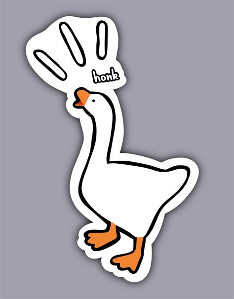 Honk Untitled Goose Game Sticker 2 X 2 Inch Vinyl Decal Etsy