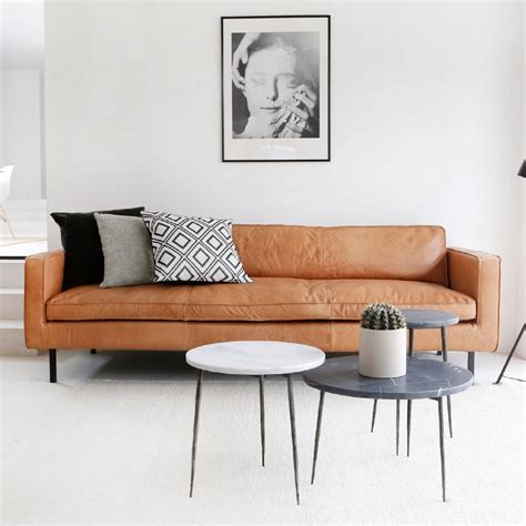 Parkway Leather Sofa - Cognac | Living room designs ...