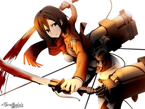 Wallpaper Attack On Titans Shingeki No Kyojin Pedang Mikasa