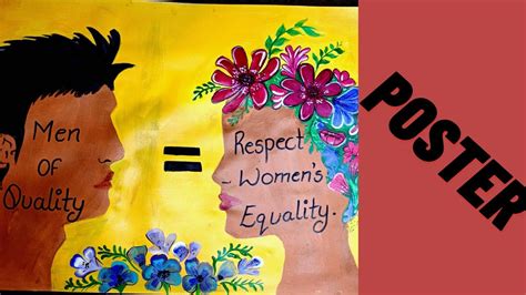 poster making on gender equality ideas for making poster youtube
