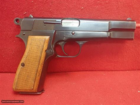 Browning Hi Power 9mm 45 Barrel Semi Auto Pistol T Series 1960s Mfg