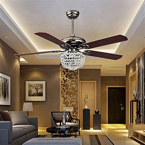 If you want to keep things slightly more. COLORLED American Luxury Crystal Antique Wood 5-Leaves 52 ...