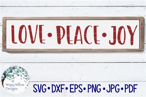 Love Peace Joy Christmas Wood Sign Svg 140619 Svgs Design Bundles