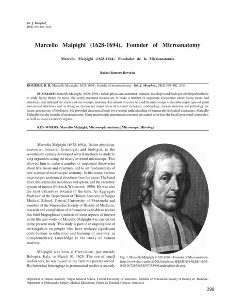 Marcello Malpighi 1628 1694 Founding Father Of Microscopic Anatomy