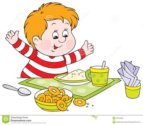 This lesson covers breakfast, lunch and dinner. Boy Eating Breakfast Clipart - 101 Clip Art