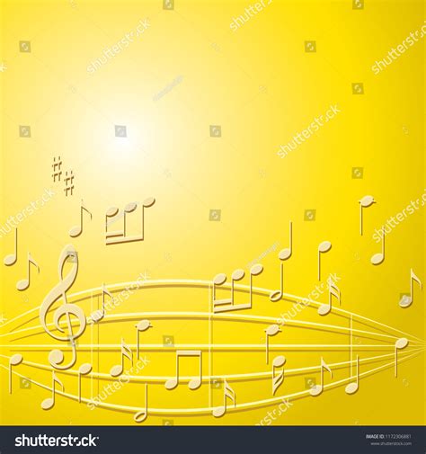 Abstract Yellow Background Light Color Music Stock Illustration