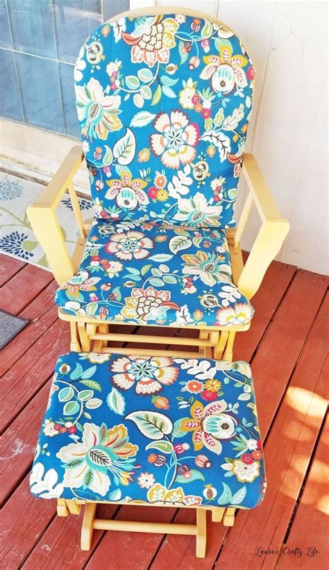 Buy glider chairs and get the best deals at the lowest prices on ebay! How to Reupholster Glider Cushions | Glider cushions, Diy chair cushions, Glider rocking chair