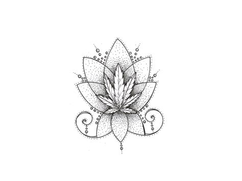 A drawing challenge is a great way to build your skills. Marijuana Leaf Sketch by Koncept Makers on Dribbble