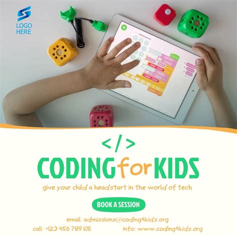 Computer Coding Classes For Kids Template Postermywall