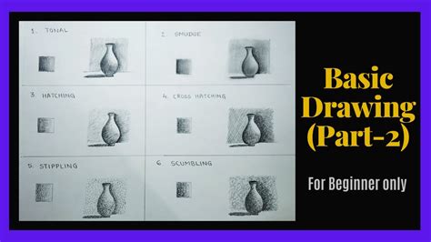 Learn Pencil Shading Techniquesbasic Drawing Part 2simple And Step By