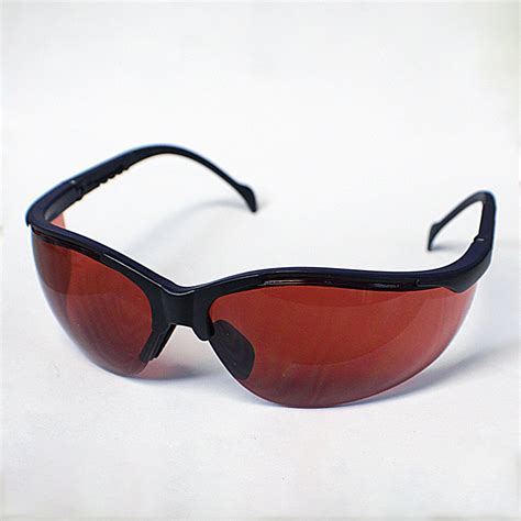venture ii blue blocker safety glasses with black frames