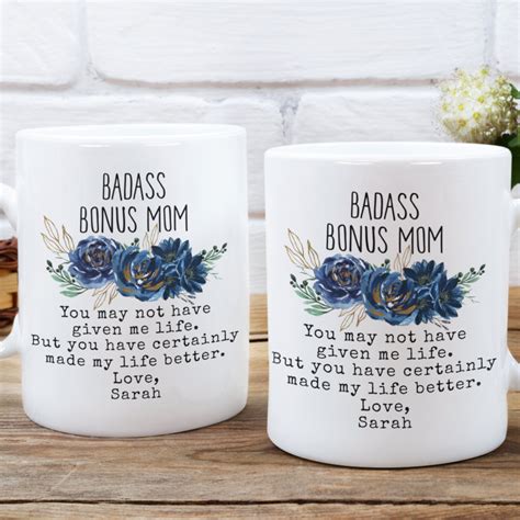 Badass Bonus Mom Mothers Day Mug Step Mom Custom Coffee Mug Etsy