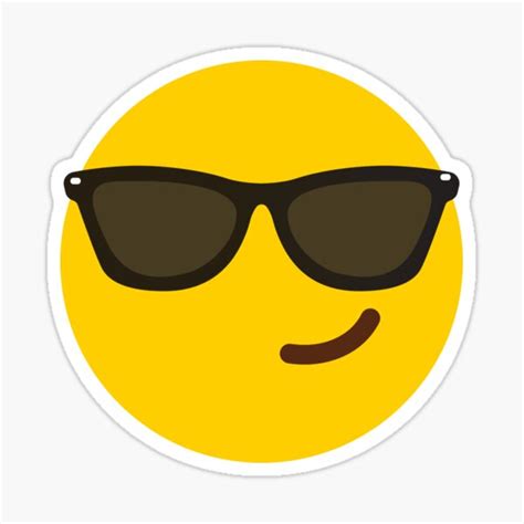 Sunglasses Emoji Sticker For Sale By Ultraleanbody Redbubble