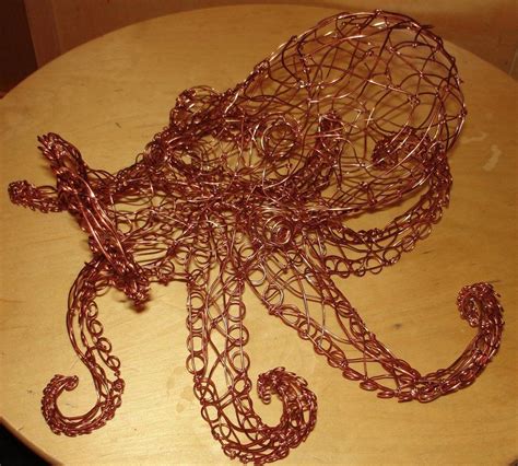 Wire Octopus By ~jaxnxay On Deviantart Wire Art Sculpture Sculptures